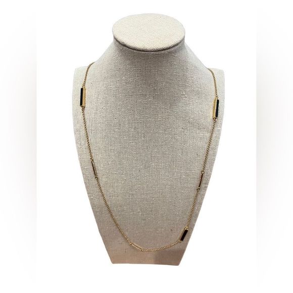 Kate Spade 34” gold, black and pave CZ necklace. Excellent condition! NWOT - Picture 1 of 9